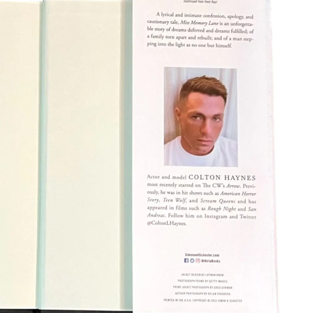 Miss Memory Lane, A Memoir by Colton Haynes